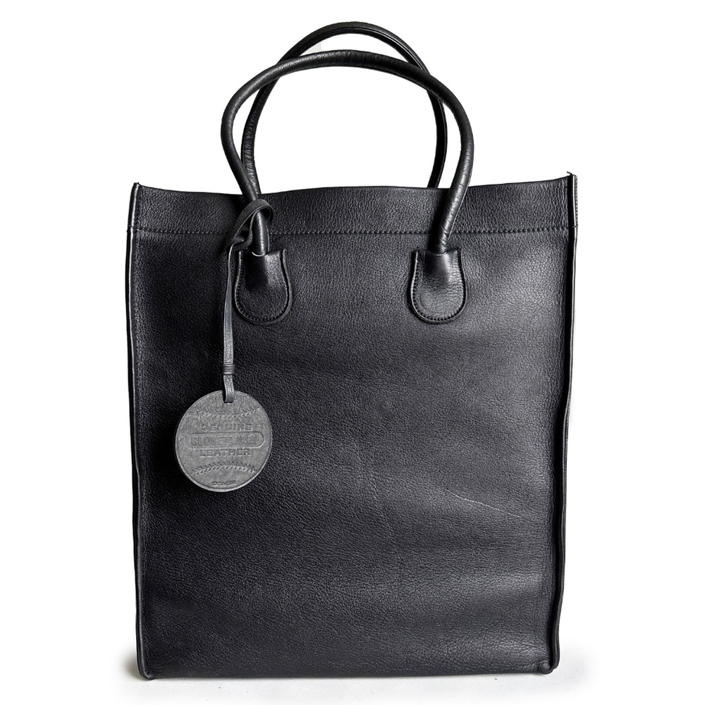 Bonnie Cashin for Coach Classic Shopping Tote Black Cowhide Leather Vintage 60s